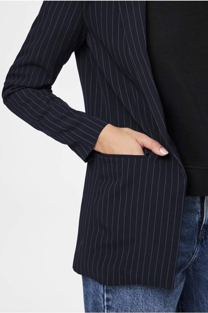 PCBOZZY LS LOOSE STRIPED BLAZER NOO 17130374 SKY CAPTAIN/PINSTRIPE